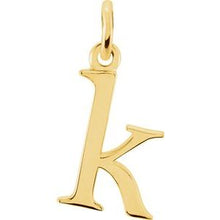 Charger l&#39;image dans la galerie, 14K Yellow Lowercase Initial K Pendant
