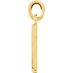 14K Yellow Lowercase Initial L Pendant