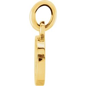 14K Yellow Lowercase Initial O Pendant