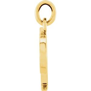 14K Yellow Lowercase Initial P Pendant