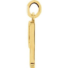 Load image into Gallery viewer, 14K Yellow Lowercase Initial Q Pendant
