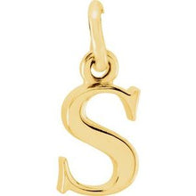 Load image into Gallery viewer, 14K Yellow Lowercase Initial S Pendant
