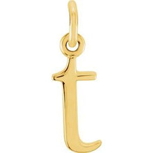 Load image into Gallery viewer, 14K Yellow Lowercase Initial T Pendant
