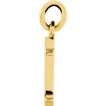 Load image into Gallery viewer, 14K Yellow Lowercase Initial T Pendant
