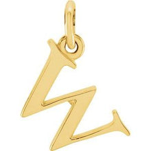 Load image into Gallery viewer, 14K Yellow Lowercase Initial W Pendant
