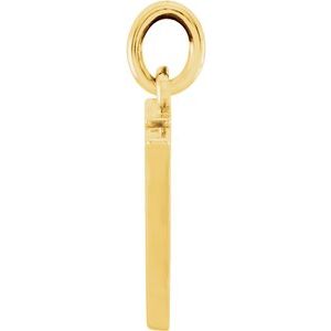 14K Yellow Lowercase Initial Y Pendant