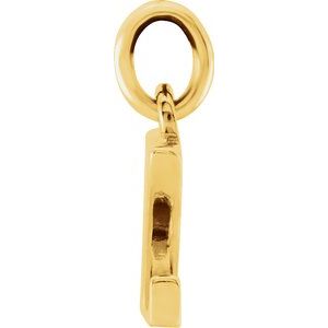 14K Yellow Lowercase Initial Z Pendant