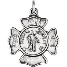 Load image into Gallery viewer, Sterling Silver 17 mm St. Florian Pendant
