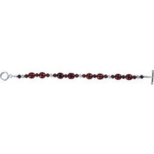 Charger l&#39;image dans la galerie, Pearl &amp; Garnet Toggle Bracelet
