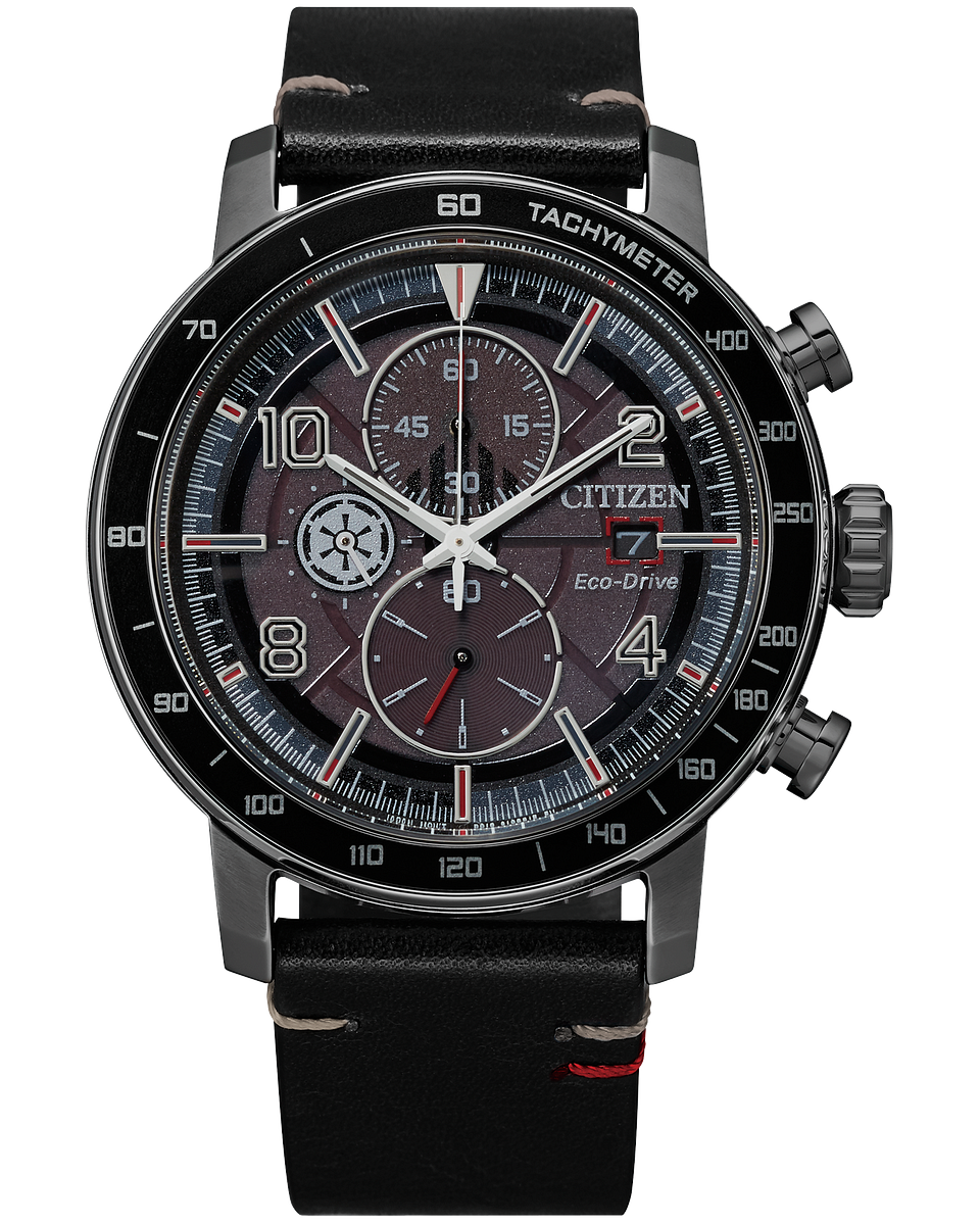 CA0765 05W Men s Citizen Eco Drive Star Wars Darth Vader Black IP Watch