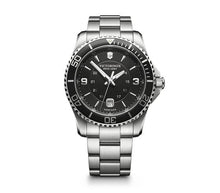 Load image into Gallery viewer, New Victorinox Maverick Large Stainless Steel Black Dial Men&#39;s Watch 241697
