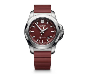 Victorinox Swiss Army Inox Red Dial Red Rubber Band Men's Watch 241719.1