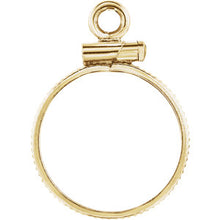 Load image into Gallery viewer, 14k Yellow Dangle Mounting for 14x1 mm Coin
