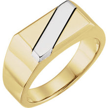Load image into Gallery viewer, 18K Yellow &amp; White Men's Ring
