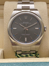 Load image into Gallery viewer, Rolex Oyster Perpetual 39 with a dark rhodium dial and an Oyster bracelet. Model 114300, 2015 PRE-OWNED LUXURY WATCH Stainless Steel
